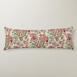 Bloemen Patroon Kleurrijke Trendy Bloemen Roze Gro Lichaamskussen