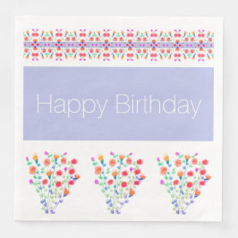 Bloemen Patroon Kunst Servet