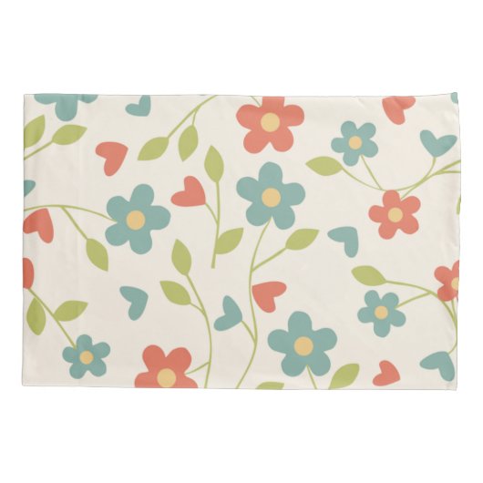 Bloemen Patroon Kussen Hoesje Kussensloop (Achterkant)