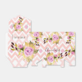 Bloemen patroon met roze bedankdoosjes (Uitgevouwen)