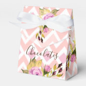 Bloemen patroon met roze bedankdoosjes (Voorkant Zijde)