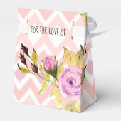 Bloemen patroon met roze bedankdoosjes (Achterkant)