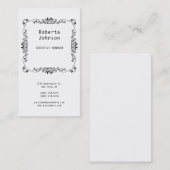 Bloemen Patroon Minimalistisch Modern Professionee Visitekaartje (Voorkant / Achterkant)