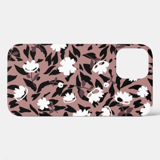 Bloemen patroon op luipaard achtergrond. Case-Mate iPhone case (Achterkant (horizontaal))