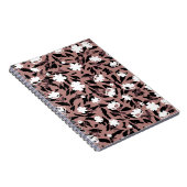 Bloemen patroon op luipaard achtergrond. notitieboek (Rechterzijde)