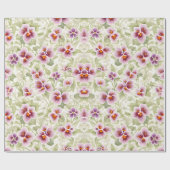 Bloemen Patroon Pansy Flowers Cadeaupapier (Vlak)