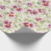 Bloemen Patroon Pansy Flowers Cadeaupapier (Hoek)