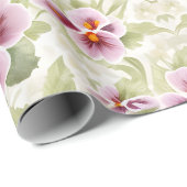 Bloemen Patroon Pansy Flowers Cadeaupapier (Rol Hoek)