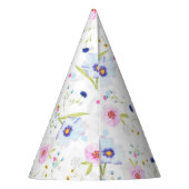 Bloemen Patroon Papier Party Pet Feesthoedjes (Achterkant)