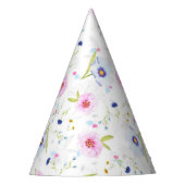 Bloemen Patroon Papier Party Pet Feesthoedjes (Voorkant)