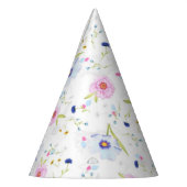 Bloemen Patroon Papier Party Pet Feesthoedjes (Links)