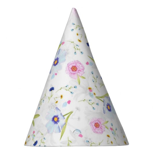 Bloemen Patroon Papier Party Pet Feesthoedjes (Rechts)