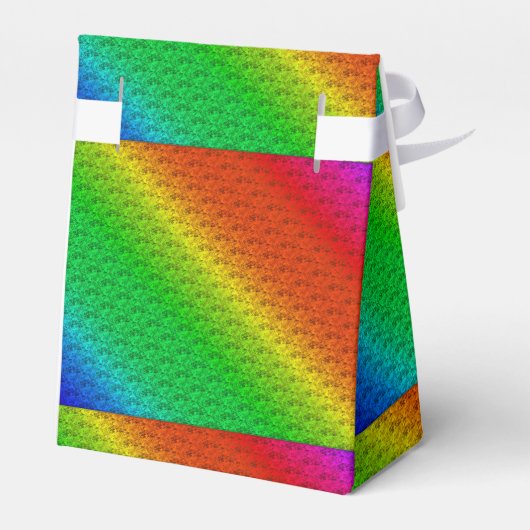 Bloemen Patroon Regenboog Herfst Bruiloft Bedankdoosjes (Achterkant)