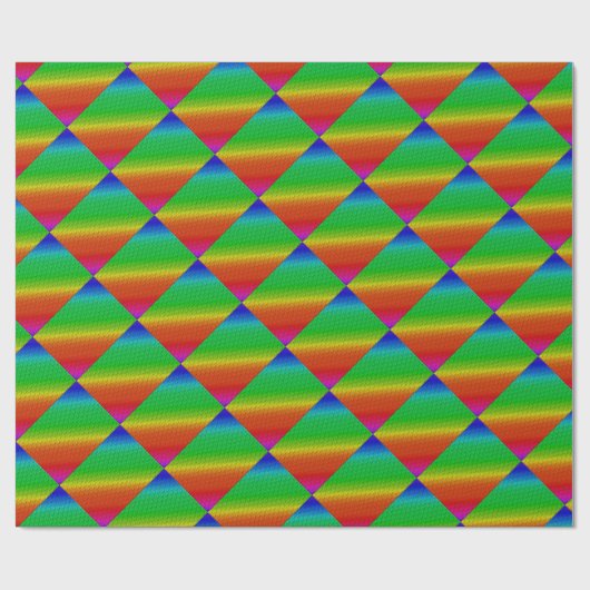 Bloemen Patroon Regenboog Herfst Bruiloft Cadeaupapier (Vlak)