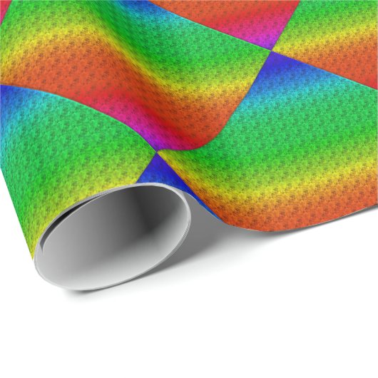 Bloemen Patroon Regenboog Herfst Bruiloft Cadeaupapier (Rol Hoek)