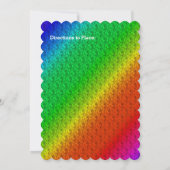 Bloemen Patroon Regenboog Herfst Bruiloft Kaart (Achterkant)