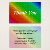 Bloemen Patroon Regenboog Herfst Bruiloft Visitekaartje (Voorkant /achterkant)