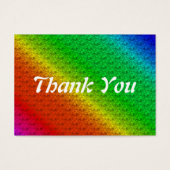 Bloemen Patroon Regenboog Herfst Bruiloft Visitekaartje (Voorkant)