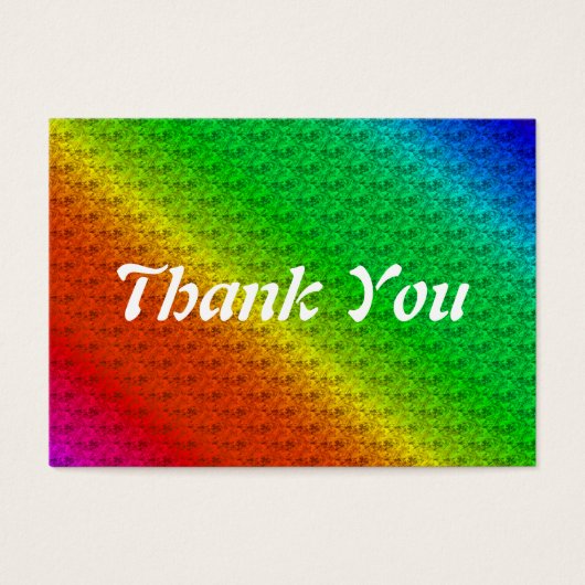 Bloemen Patroon Regenboog Herfst Bruiloft Visitekaartje (Voorkant)