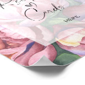 bloemen patroon - Uw recept kaart hier Poster (Hoek)