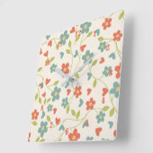 Bloemen Patroon Wandklok (Hoek)