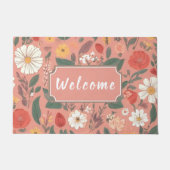Bloemen Patroon Welkom Mat (Voorkant)