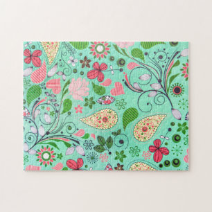 Bloemen patroonstructuur onmogelijke puzzel
