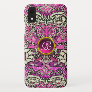 BLOEMEN,PAUWEN, DRAGEN, ROZE EDELGESTEENTE MONOGRA Case-Mate iPhone CASE