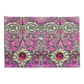 BLOEMEN,PAUWEN, DRAGONEN,ROZE WITTE EDELGESTEENTEN KUSSENSLOOP (Achterkant-Rechts)