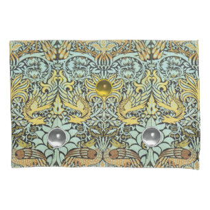 BLOEMEN, PAUWEN, DRAKEN, GELE WITTE EDELSTENEN KUSSENSLOOP