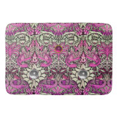 BLOEMEN, PAUWEN EN DRAKEN, ROZE WITTE EDELSTENEN BADMAT (Voorkant)