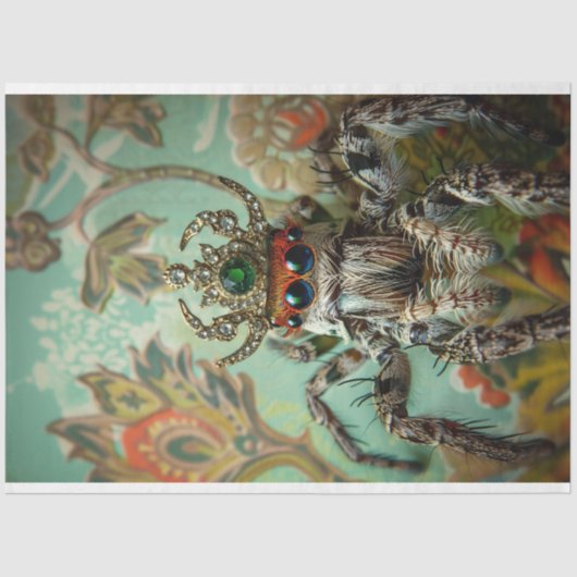  Bloemen Peacock Spider Decoupage Tissuepapier (Voorkant)