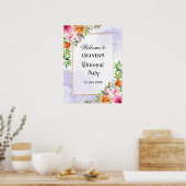 Bloemen Pensioen Party Welkomstbord Poster (Keuken)