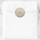 Bloemen perkament Adresetiketten Ronde Sticker (Tas)
