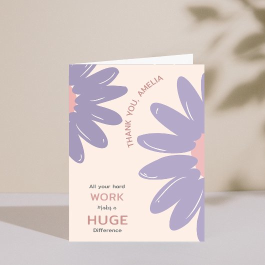 Bloemen Personeel Waardering Bedankkaart