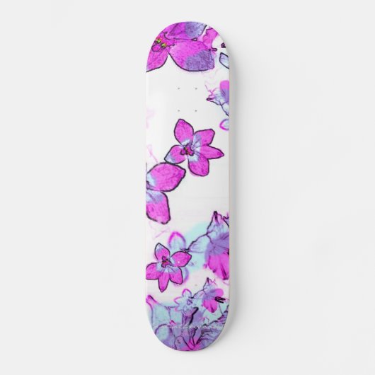 bloemen persoonlijk skateboard (Voorkant)