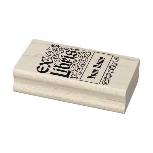 Bloemen Persoonlijke Ex-Libris Sjabloon Rubberstempel (Stempel)