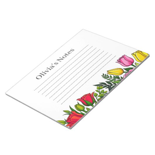 Bloemen Persoonlijke notities Notitieblok (Schuin)