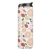 Bloemen Perzik Groene Botanische Thermosbeker (Gedraaid links)