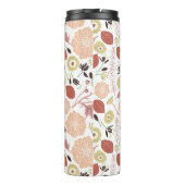 Bloemen Perzik Groene Botanische Thermosbeker (Achterkant)