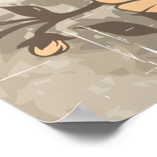 bloemen perzikkleurig, sappe florale grunge aange poster (Hoek)