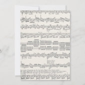 Bloemen Piano Wit Overweging Uitnodiging (Achterkant)