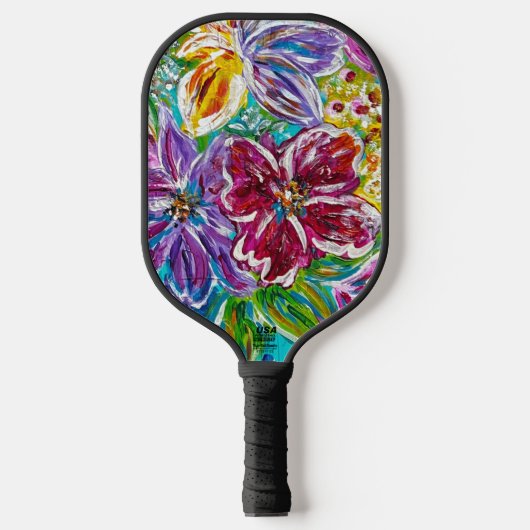 Bloemen Pickleball paddle (Voorkant)