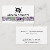 Bloemen | Pictogram camera fotografie Visitekaartje (Voorkant / Achterkant)