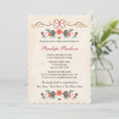  Bloemen Pinecone Kerst Vrijgezellenfeest Kaart (Staand voorkant)