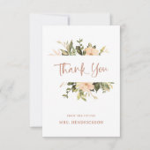  Bloemen | Pioenen Vrijgezellenfeest Bedankkaart (Voorkant)