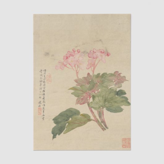 Bloemen Pl. 09 door Liang Yuwei Tissuepapier (Voorkant)