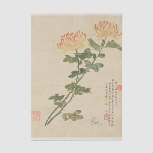 Bloemen Pl. 10 door Liang Yuwei Tissuepapier (Voorkant)