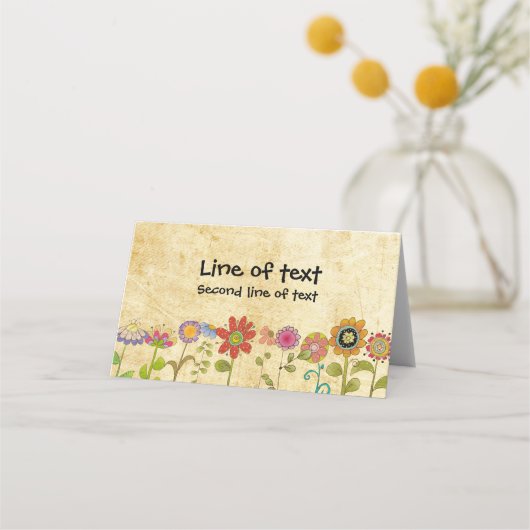 Bloemen Plaatskaartje (Voorkant)