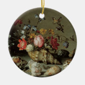 Bloemen, planken en insecten Balthasar van der Ast Keramisch Ornament (Voorkant)